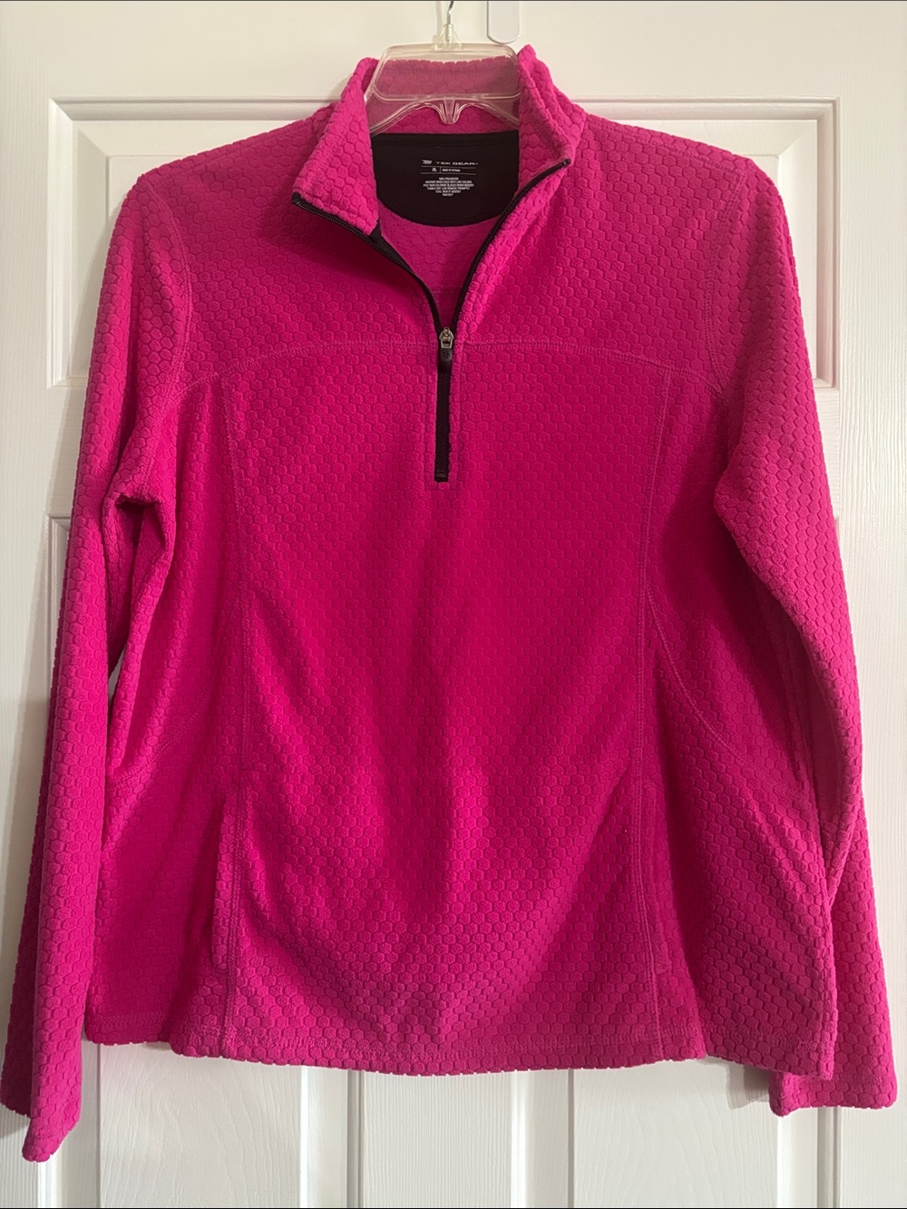 Tek Gear Women's Hot Pink Quarter-Zip Fleece Pullover